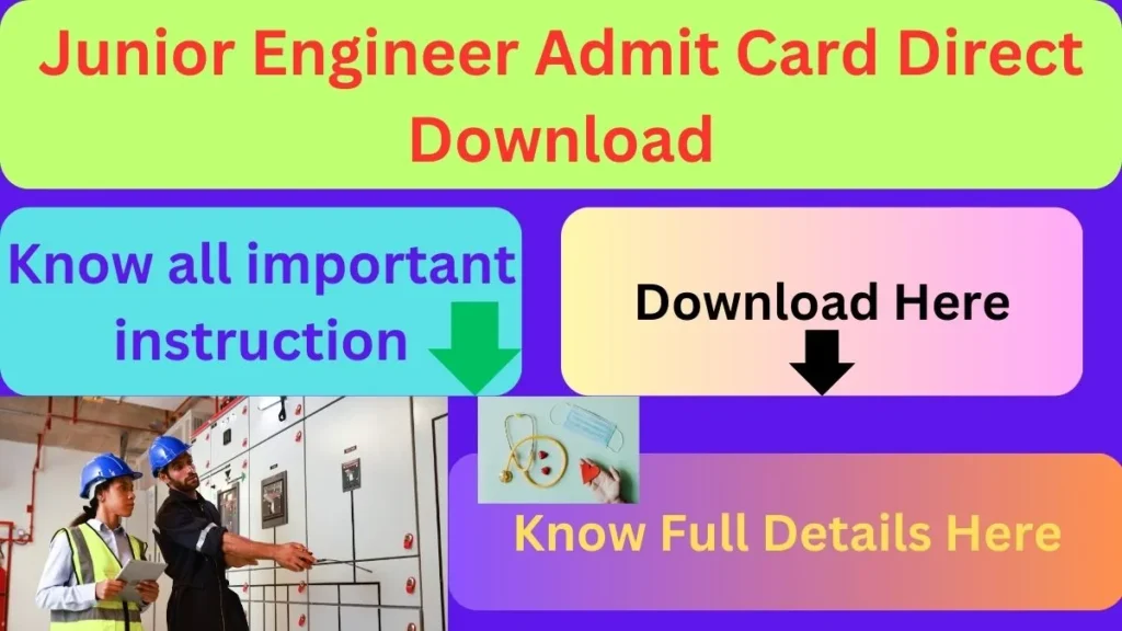 Junior engineer admit card direct download