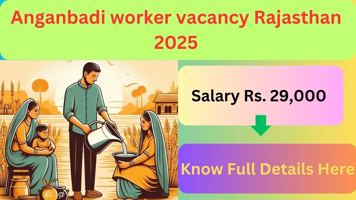 Anganbadi worker vacancy Rajasthan 2025