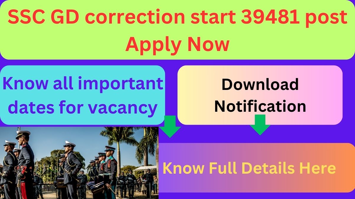 SSC GD correction start 39481 post apply now